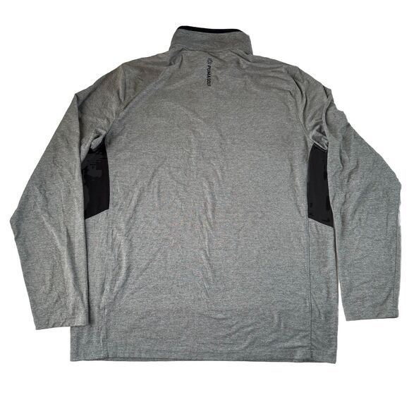 Puma Mens Medium Gray Outdoors Golf 1/4 Zip Pullover Lanier Islands - Picture 2 of 15